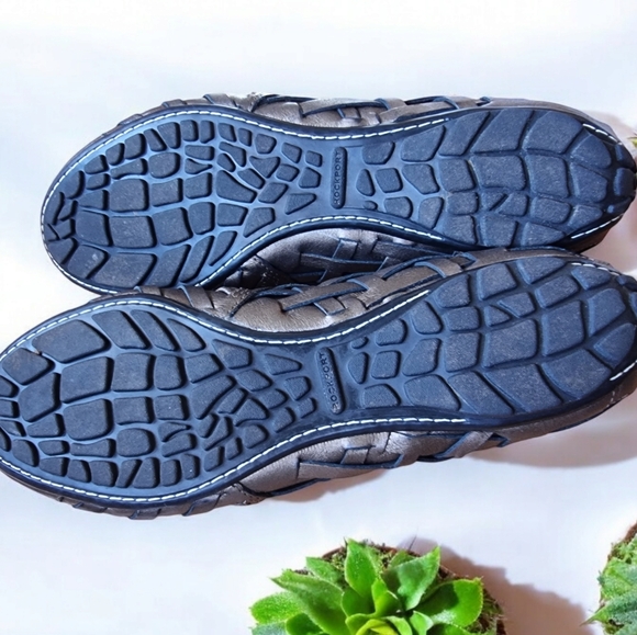 Rockport Leather Slip-On Hurache Sandal Etty Bronze Women's Flats Size 9 M - Picture 5 of 9